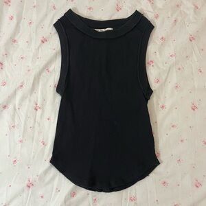 free people we the free basic black tank top size medium